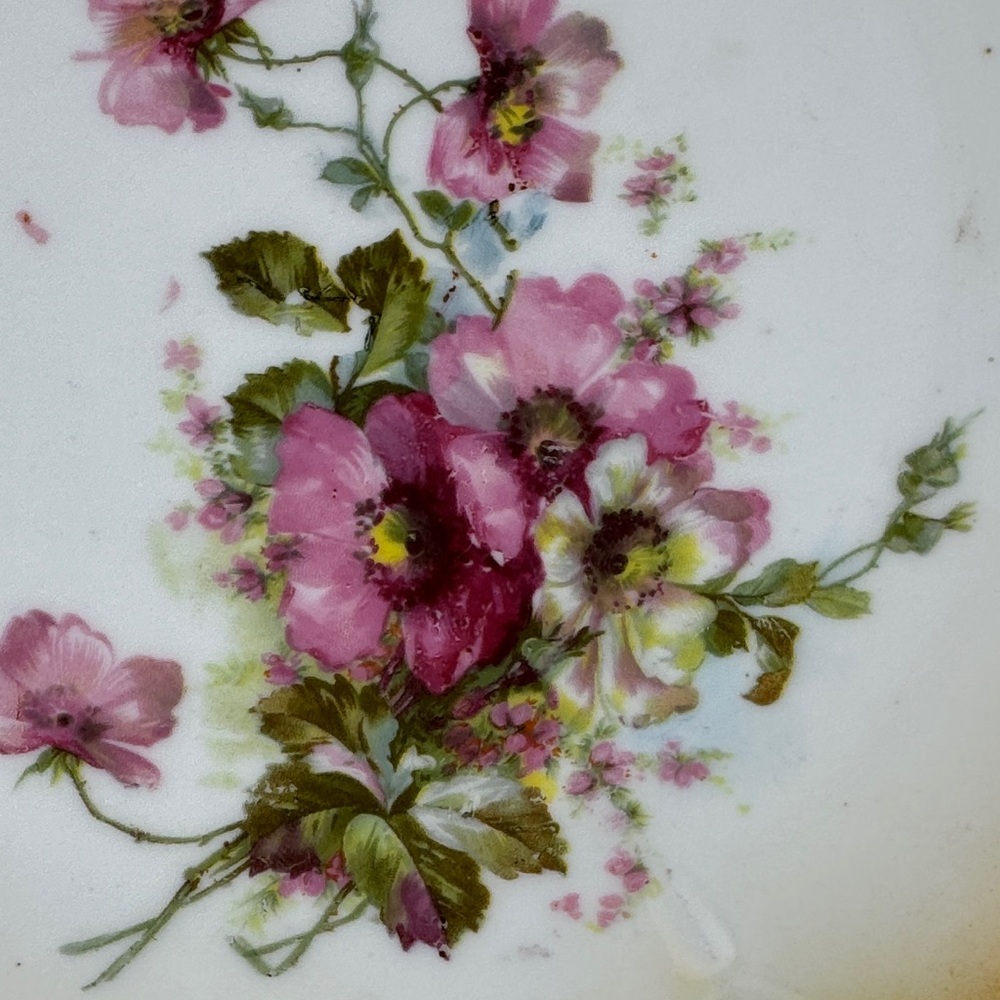 Floral Porcelain Serving Plate or Hang on Wall - Picture 7 of 12